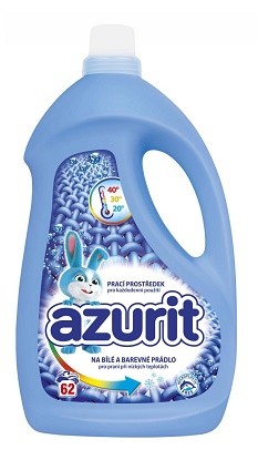 Azurit gel 62dávek 2,48l bílé a berevné prádlo Azurit gel 62dávek 2,48l bílé a berevné prádlo - Drogerie Prací prostředky Prací gely nad 50 dávek